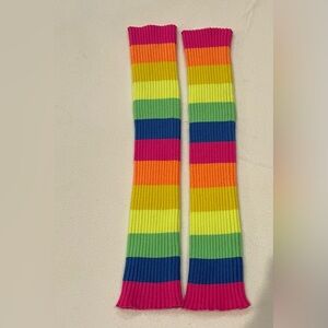 Colorful Striped adult Leg Warmers